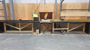 industrial modular miter saw bench by ideal machine