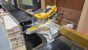 miter saw station on large miter saw bench ideal machine